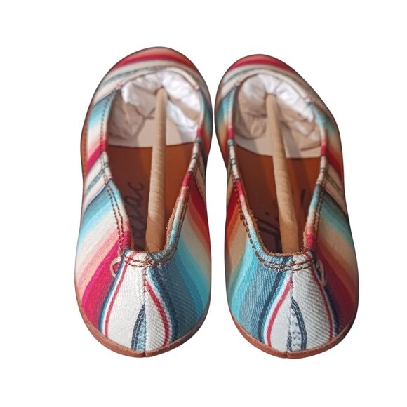 NEW Zodiac Dawn Padded Insole Slip-on Multicolored Striped Ballet Flats Size 6.5 - Picture 5 of 9